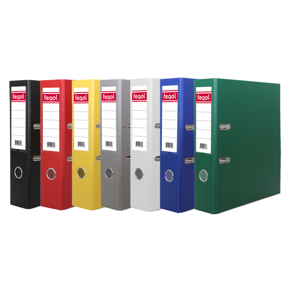 Pasta em cartão revestida a PP, rado cromado e porta-etiquetas personalizável