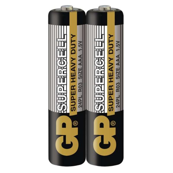 Pilha Alcalina GP R03 AAA 2 unidades SUPERCELL 24PL  1,5V