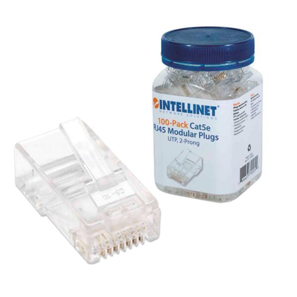 Conectores Intellinet CAT6 RJ45 – 100 Unidades