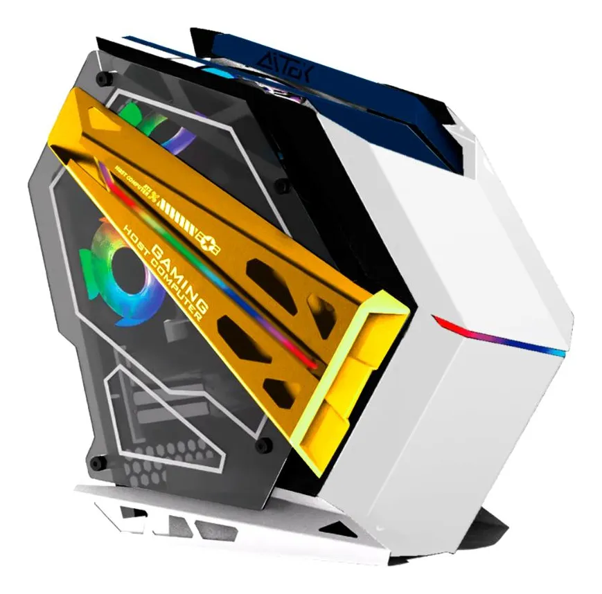 Gabinete gamer premium ZEBRONICS Phantom Mid-Tower ATX/mATX/Mini ITX,