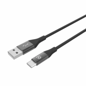 CABO CELLY USB A USB-C SILICONE 1M PRETO