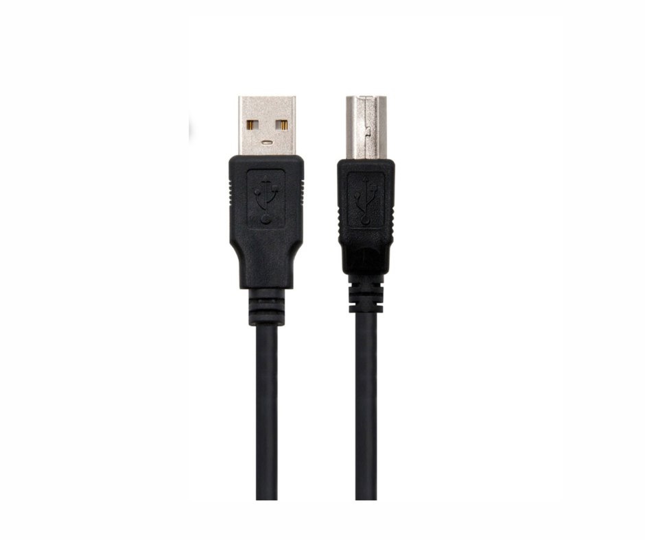 CABO USB-A 1MT (M) PARA USB-B (M) PRETO EWENT