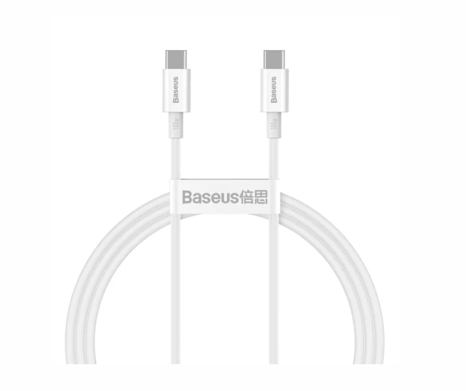 CABO USB-C (M) P/ USB-C (M) 1M 100W BASEUS BRANCO