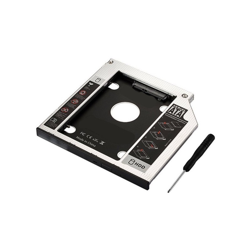 ADAPTADOR CADDY EWENT SATA III SSD/HDD P/ DRIVE SLOT 9.5MM