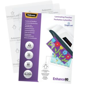 Bolsa de Plastificação Fellowes 80 microns A3 (Pack de 25 unidades)