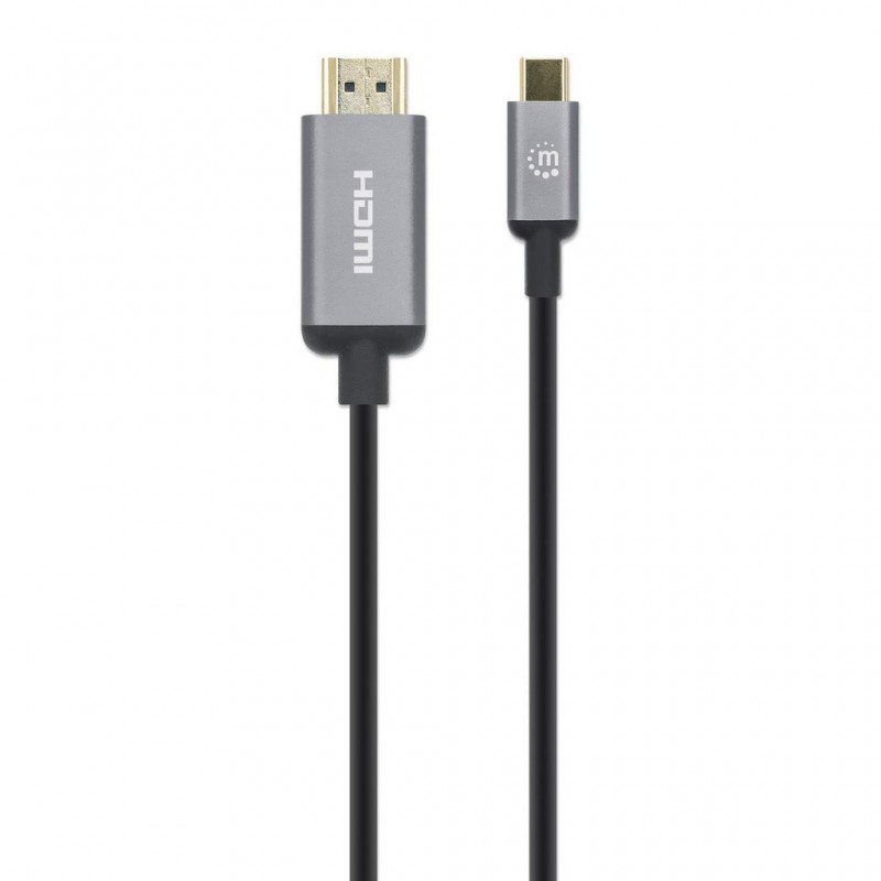 CABO USB-C 2MT (M) PARA HDMI (M) 4K MANHATTAN Gold-Plated