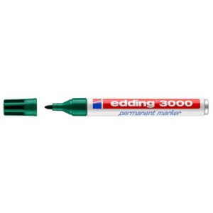 Marcador Permanente Edding 3000 – Verde (Pack 10 unidades)