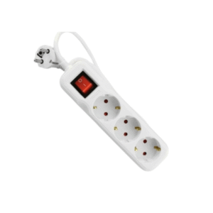 Bloco de Tomadas Tripla – 3m – c/Interruptor – Branco