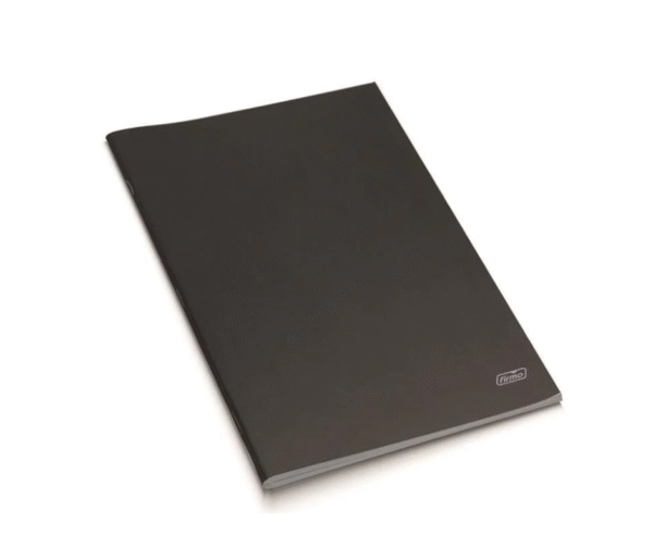 Caderno A5 Agrafado Firmo Xadrez Capa Preta