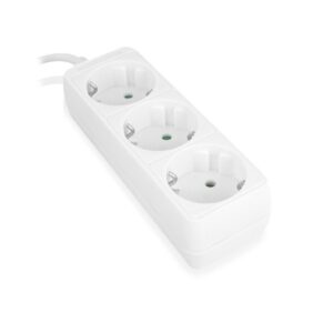 Bloco de Tomadas Ewent 3 Way – 1,5m – Branco