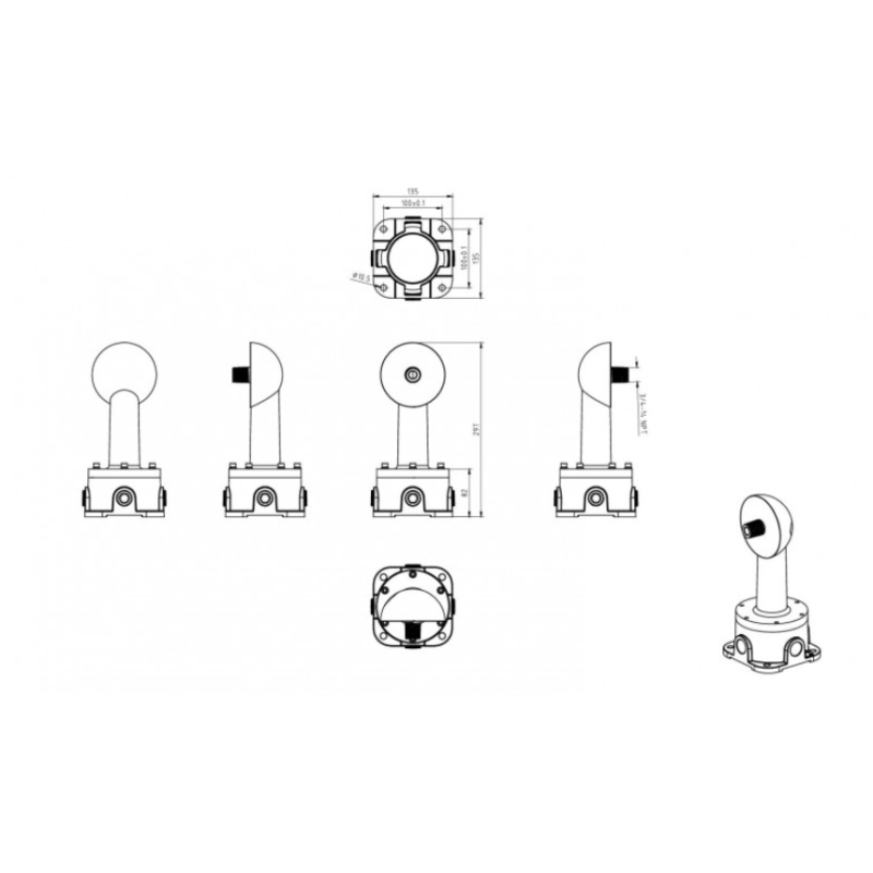 Suporte de Parede 90° ATEX com Rosca 3/4” - Image 2